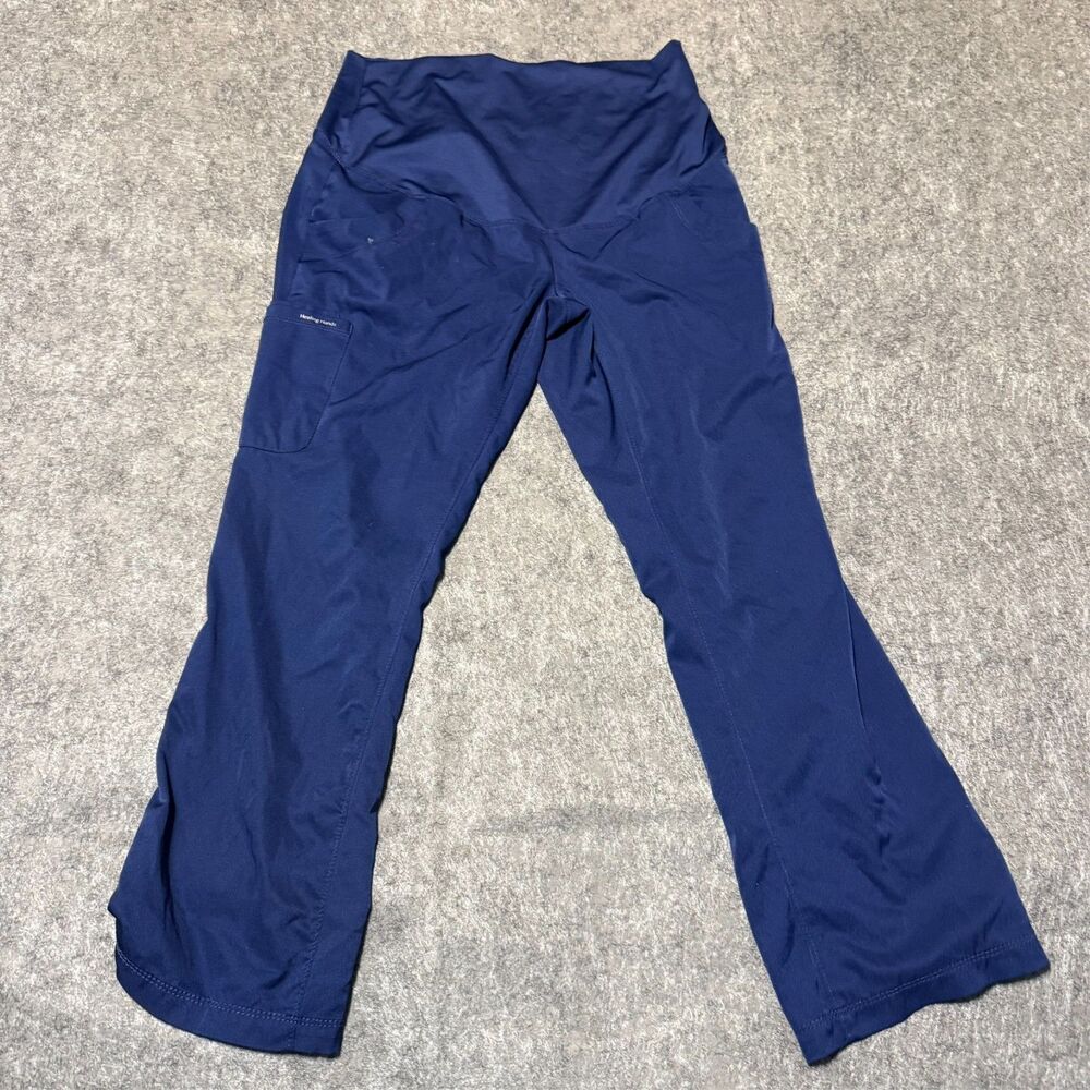 Hh Works Healing Hands Womens Scrub Pants Size Sp Blue Stretch Hospital Worker